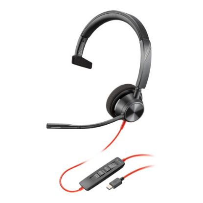 Imagem de Headset Call Center Poly Blackwire 3310 Monaural Type-C/USB Preto