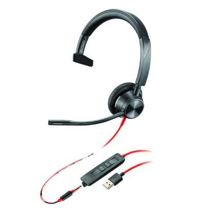 Imagem de Headset Call Center Poly Blackwire 3315 USB Preto