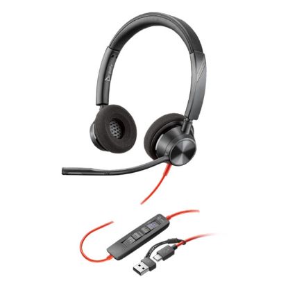 Imagem de Headset Call Center Poly Blackwire 3320 MT Type-C/USB Preto