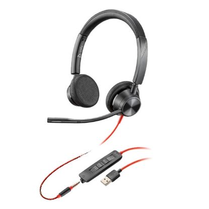 Imagem de Headset Call Center Poly Blackwire 3325 USB Preto