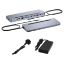 Imagem de Docking Station i-tec Type-C Multiport 11-em-1 C31FLAT2PDPRO100W Prateado + Carregador 100W