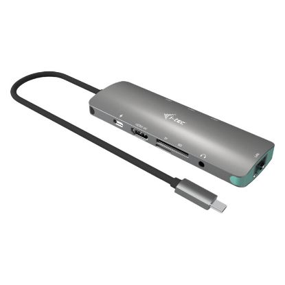 Imagem de Docking Station i-tec Type-C Multiport 9-em-1 C31NANOLANPD100 Prateado + Carregador 100W