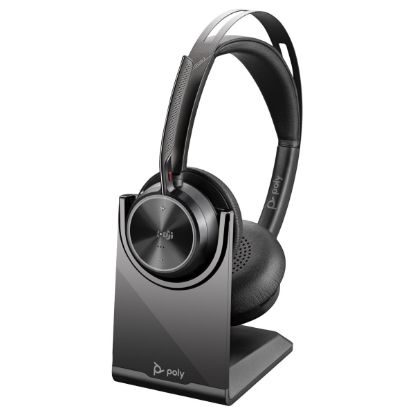 Imagem de Headset Call Center Poly Voyager Focus 2 MT + Charging Stand Preto