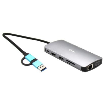 Imagem de Docking Station i-tec Type-C Multiport 11-em-1 CANANOTDOCKPD Prateado