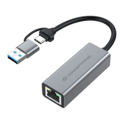 Imagem de Adaptador de Rede USB/Type-C p/ RJ45 Conceptronic