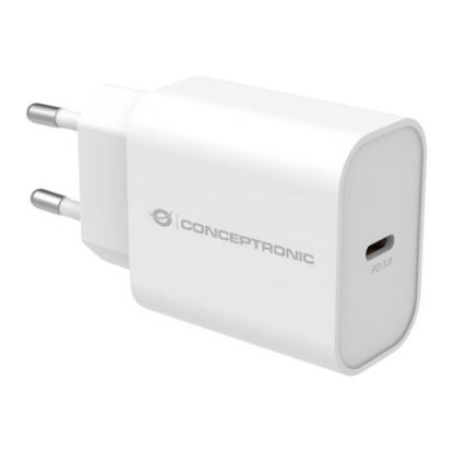 Imagem de Carregador de Tomada Conceptronic Type-C 25W ALTHEA10W Branco