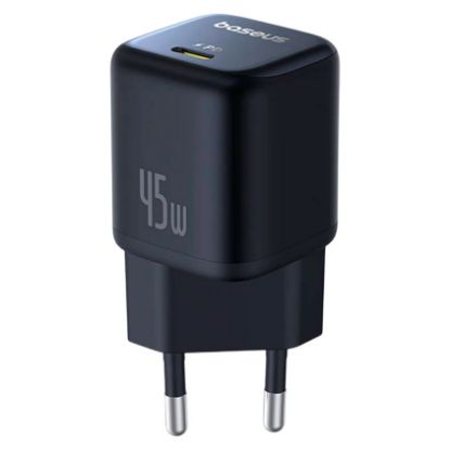 Imagem de Carregador de Tomada Baseus Type-C PicoGo GaN Fast Charger (Mini) 1C 45W Preto